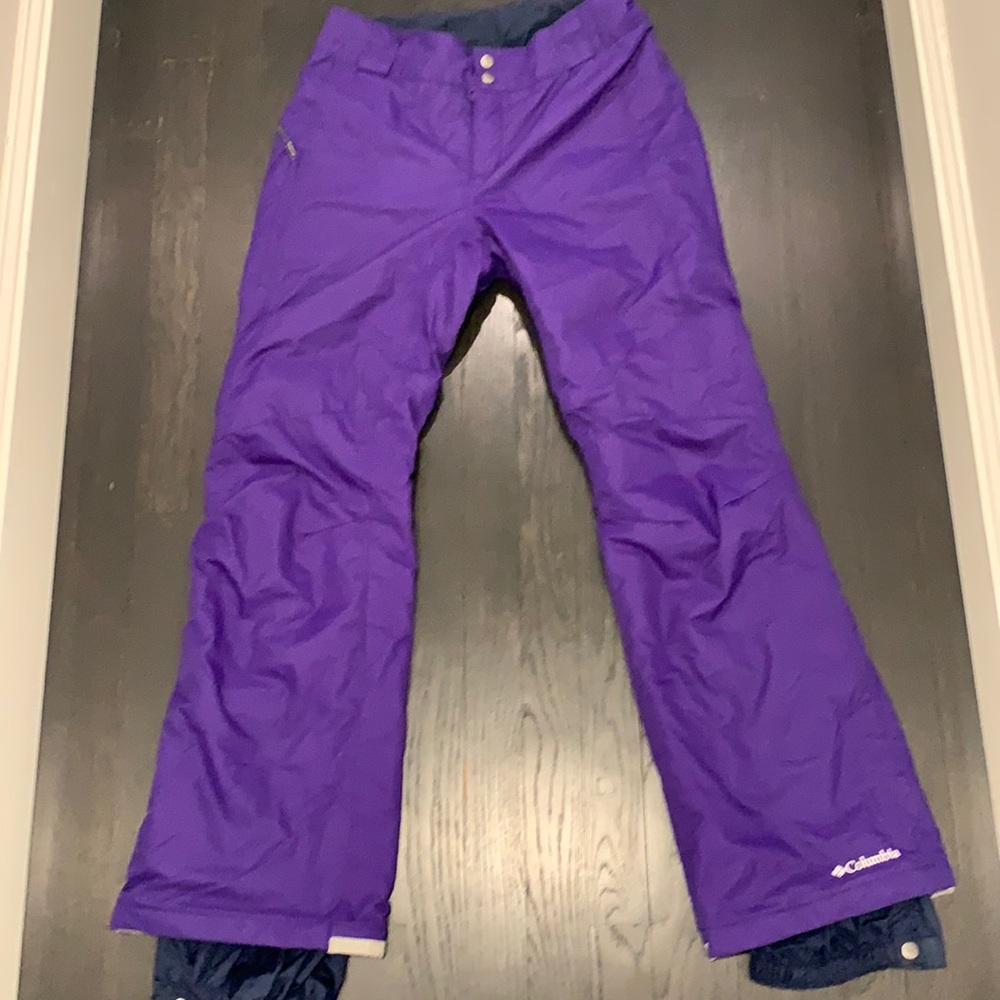 Woman’s purple Colombia snow pants